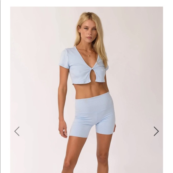 Skatie ribbed bike short in grey. XS - Picture 3 of 4